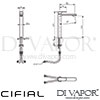 Cifial 32401T2 U TH251 Tall Mono Basin Mixer Dimensions